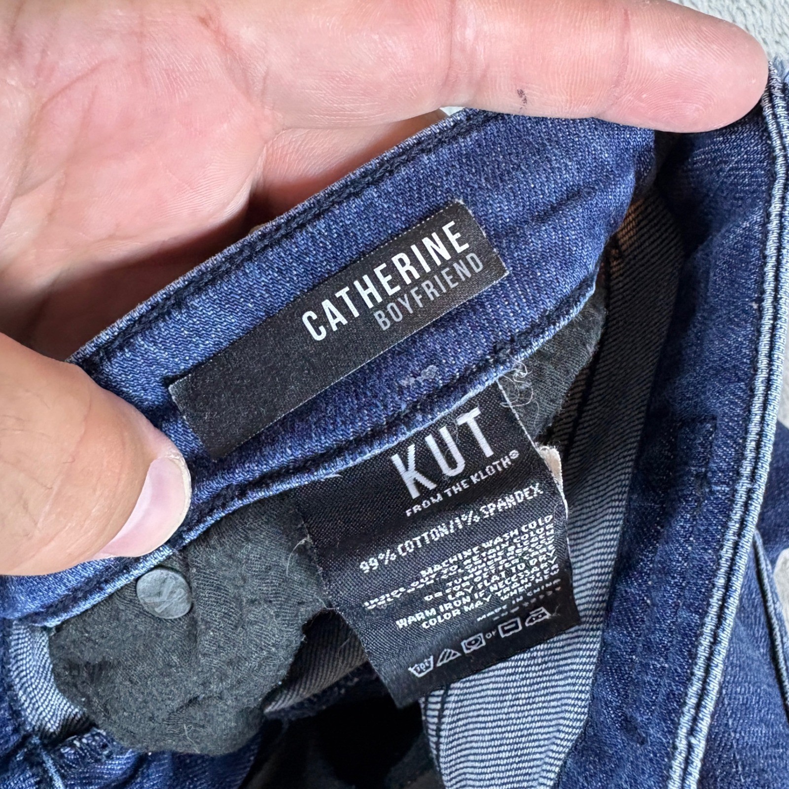 Kut from the Kloth Jeans Womens 6 (Fits 32×31) Catherine Boyfriend Blue Whisker