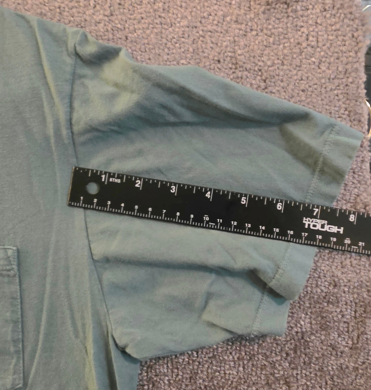 Men Top Size M Sage Green Distressed Comfort Wash Pocket “Country Club” Cotton