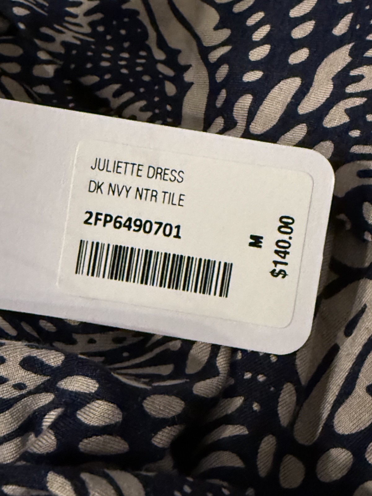 Soft Surroundings Juliette Jersey Maxi Dress Dark Navy Neutral Tile Med NWT $140