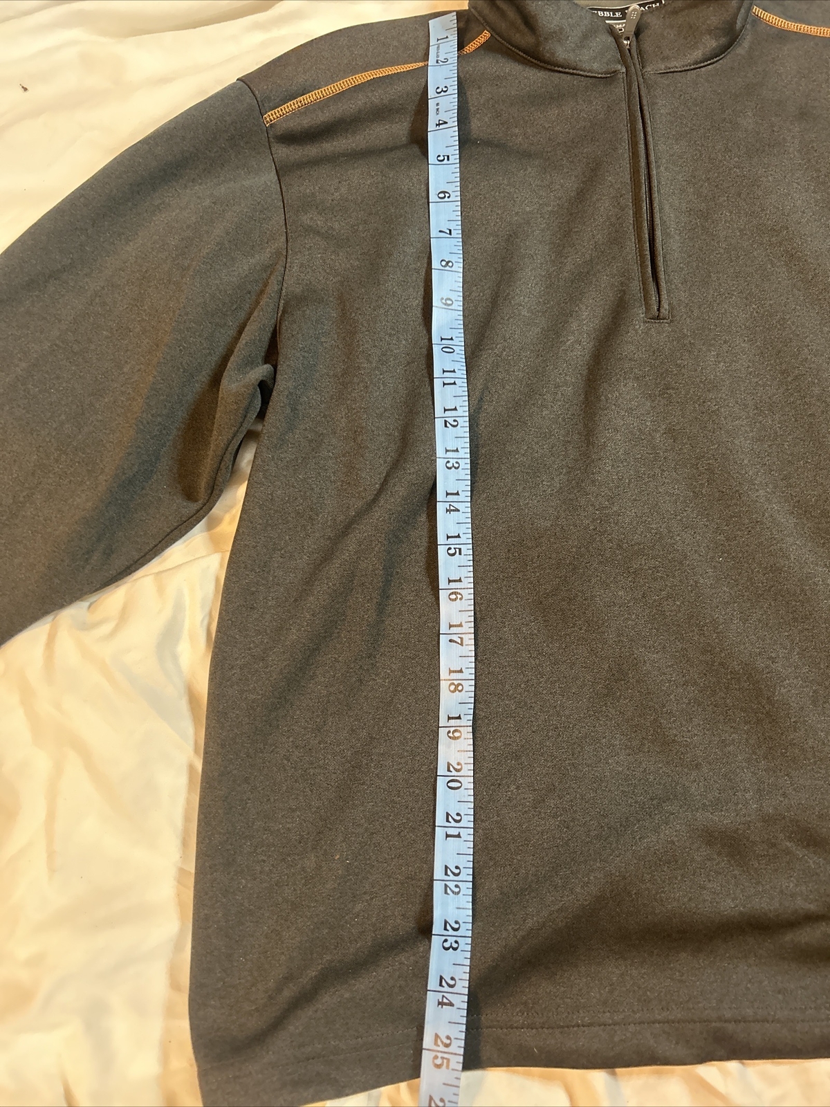 Pebble Beach Performance Jacket Charcoal Gray Orange Accents Medium