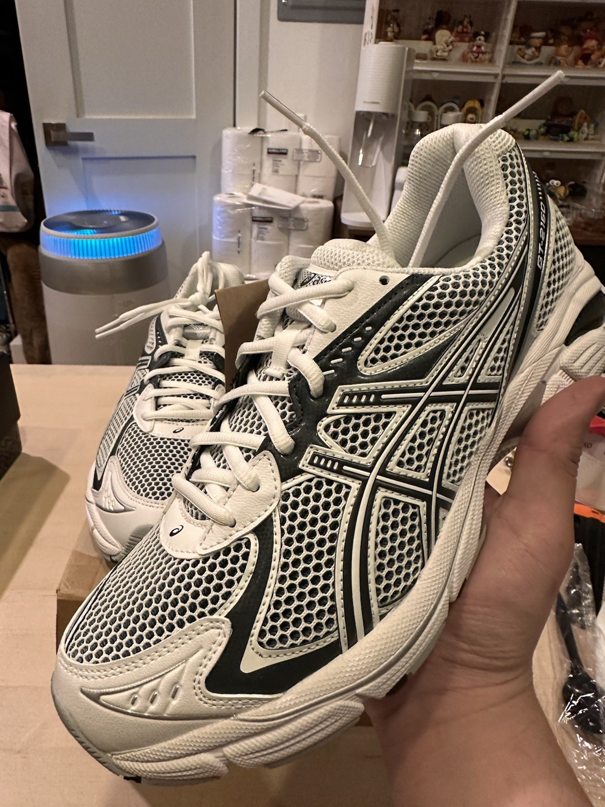 Asics Mens Gel Gt2160 White Graphite Grey Size 9.5