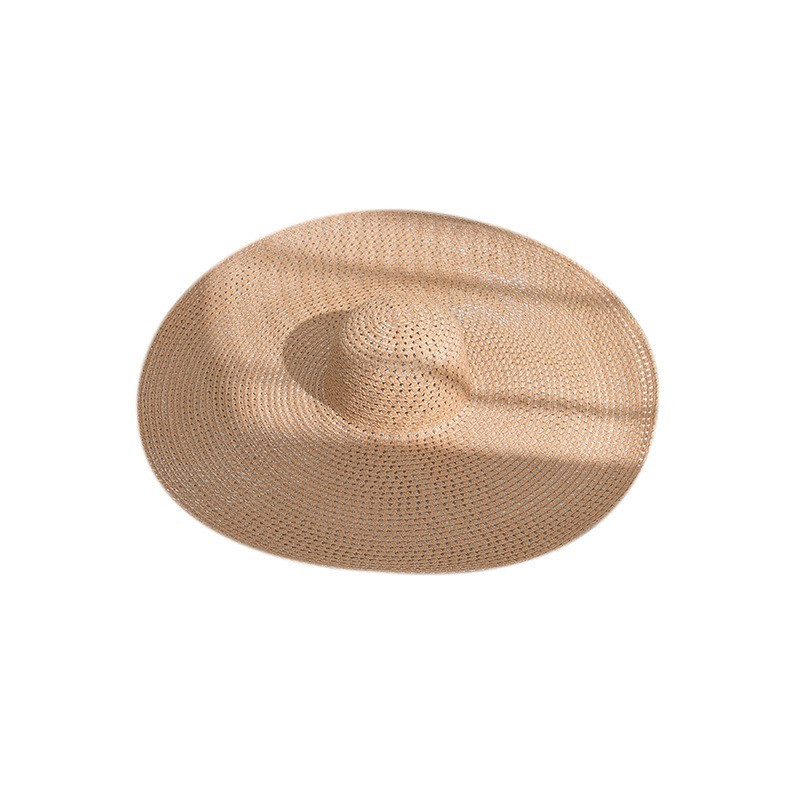 Women’s Straw Woven Beach Hat With Oversized Eaves