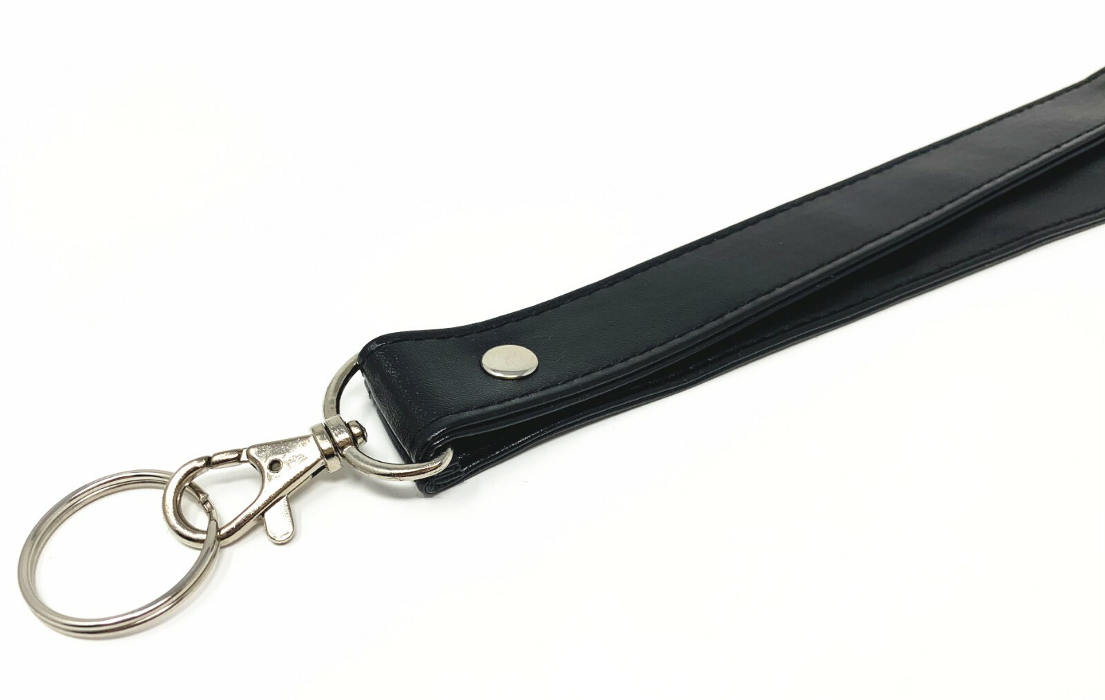 Black, Brown, Lavender Wide Leather Neck Lanyard for key, ID badge holder