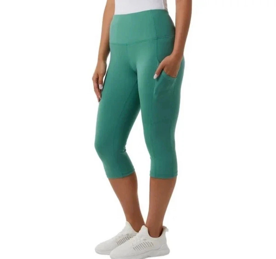 32 Degrees Women’s Cropped Legging, Green, Size M