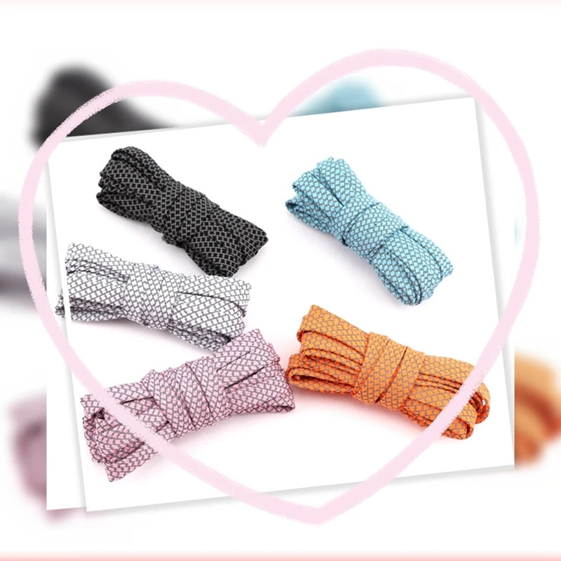 1Pair Reflective Shoelaces Sneakers Flat Shoelace Rope Laces Shoes Accesories