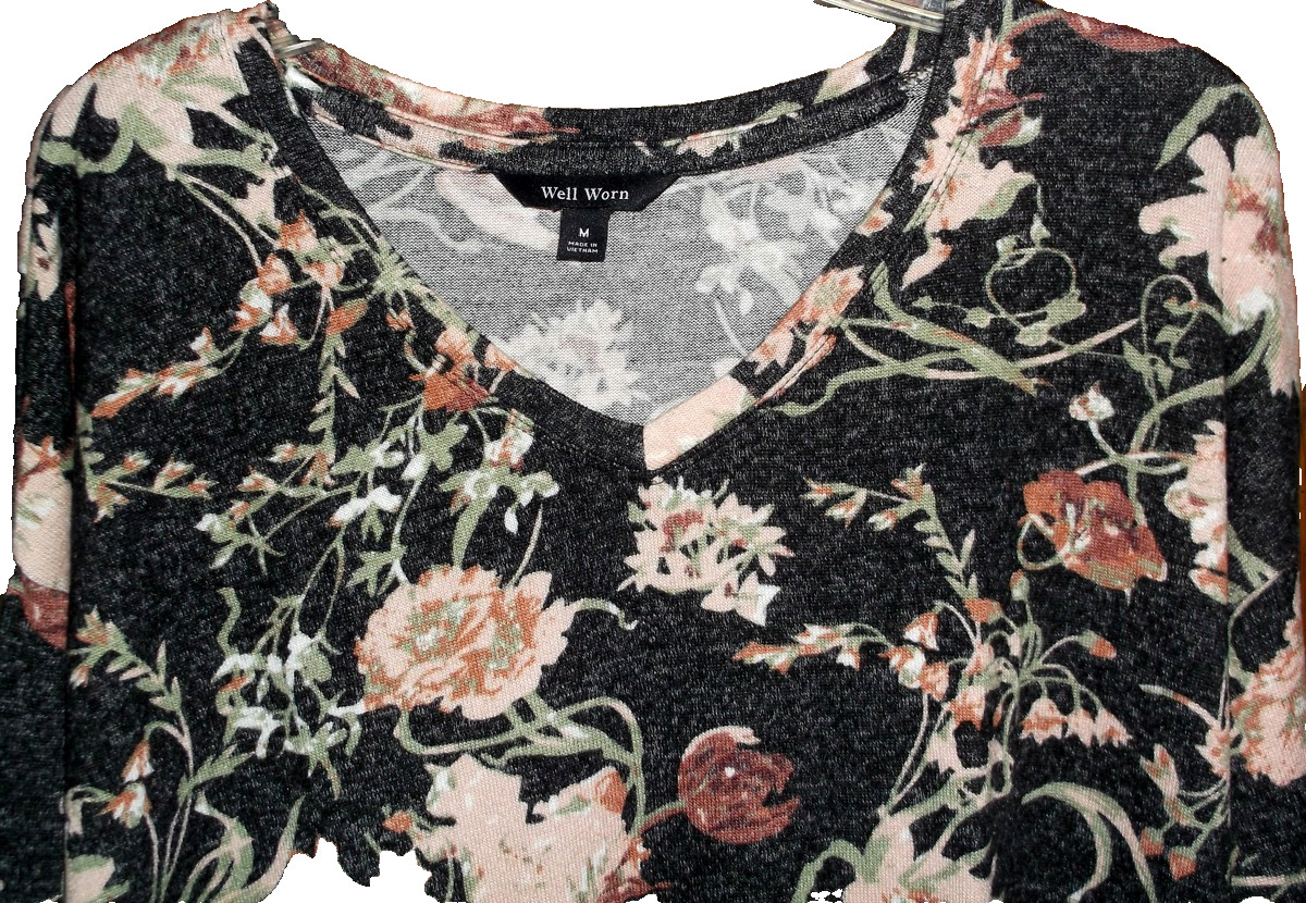 NWOT 💥💎 WELL WORN 💥💎 Long Sleeve Soft Comfort Fabric Top Stretch M