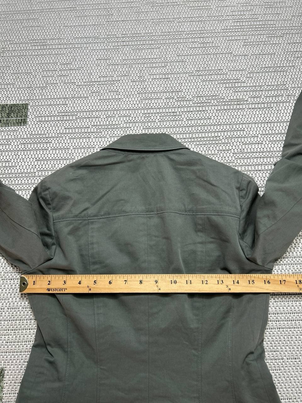 Theory Jacket Womens 2 Green Cotton Pea Coat