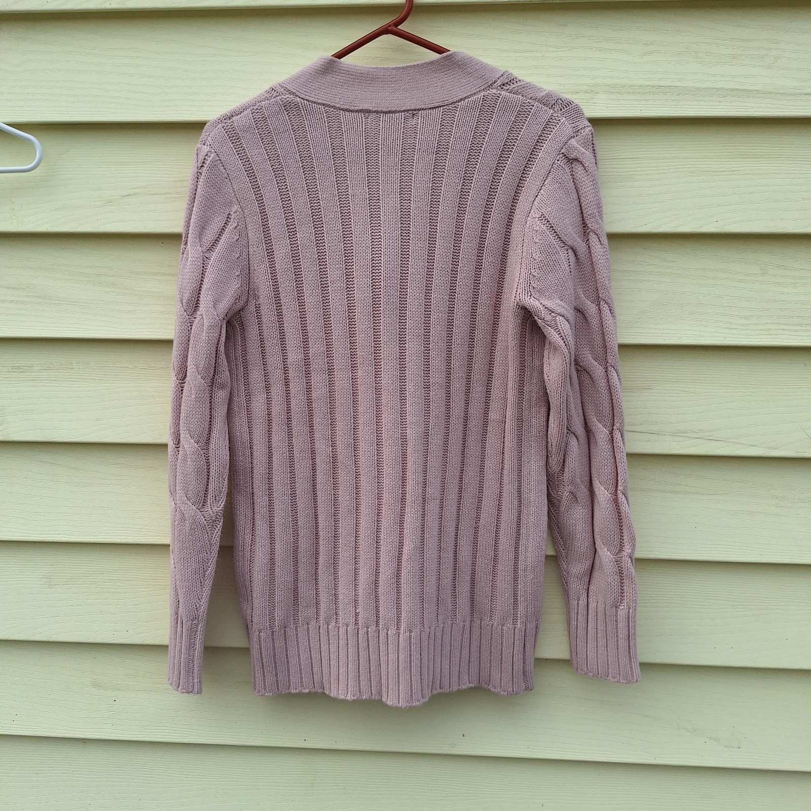 Womens Cable Knit Cardigan S Old Money Cabin Outdoor Fisherman Preppy Layers