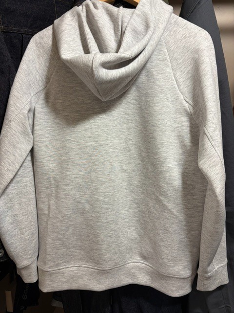 Lululemon Pullover Hoodie Mens XS Fits Like S Heathered Light Gray Spacer Knit.