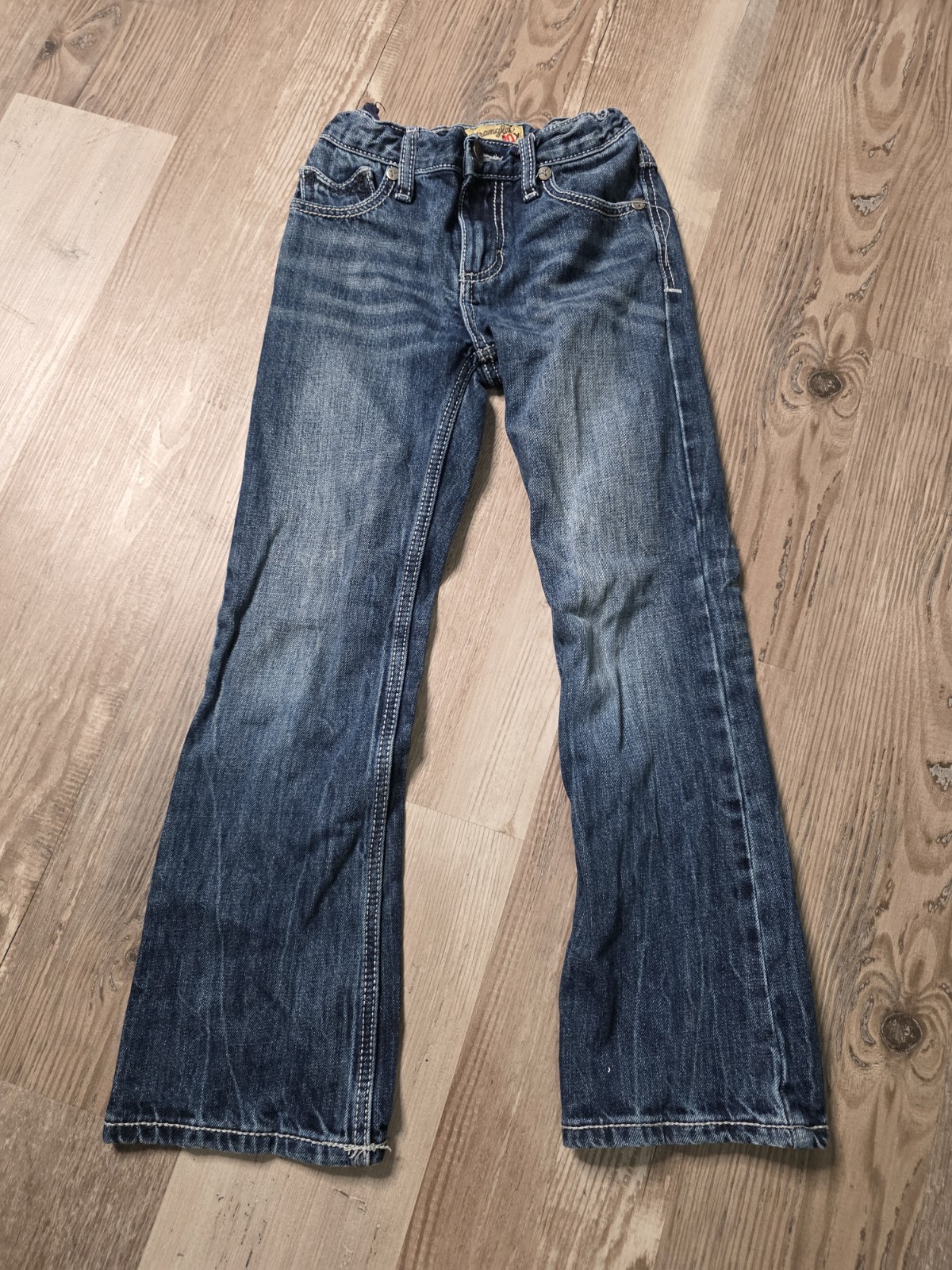Wrangler 20X Jeans Kids Size 8 Blue Regular Western Adjustable Waist Straight