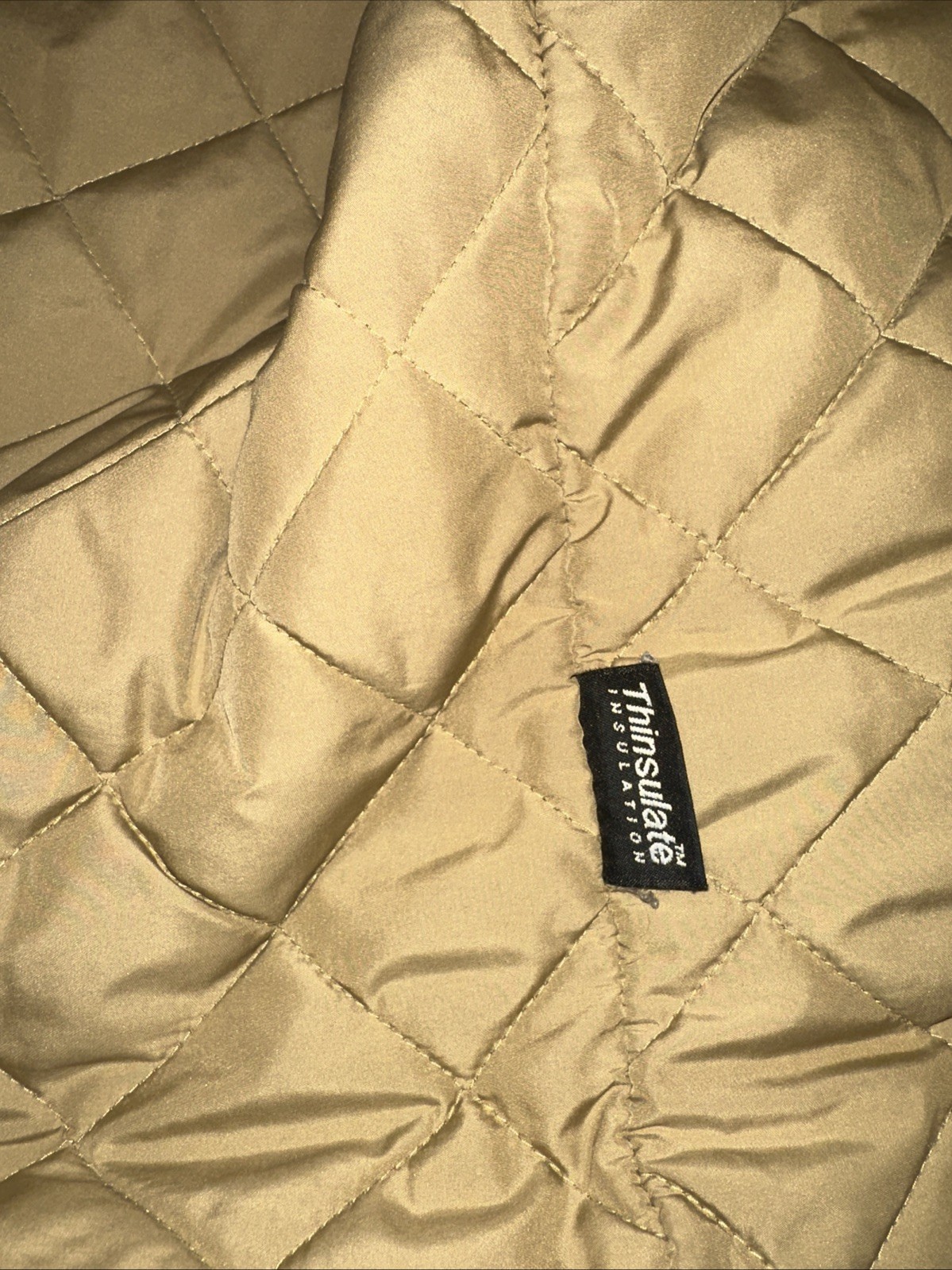 LL Bean Barn Chore Jacket 0WY20 Beige TanCoat Thinsulate Quilted Lining Mens XL