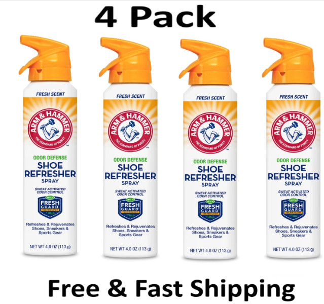 Arm & Hammer Odor Defense Shoe Refresher Spray, 4 oz ( 4 Pack )
