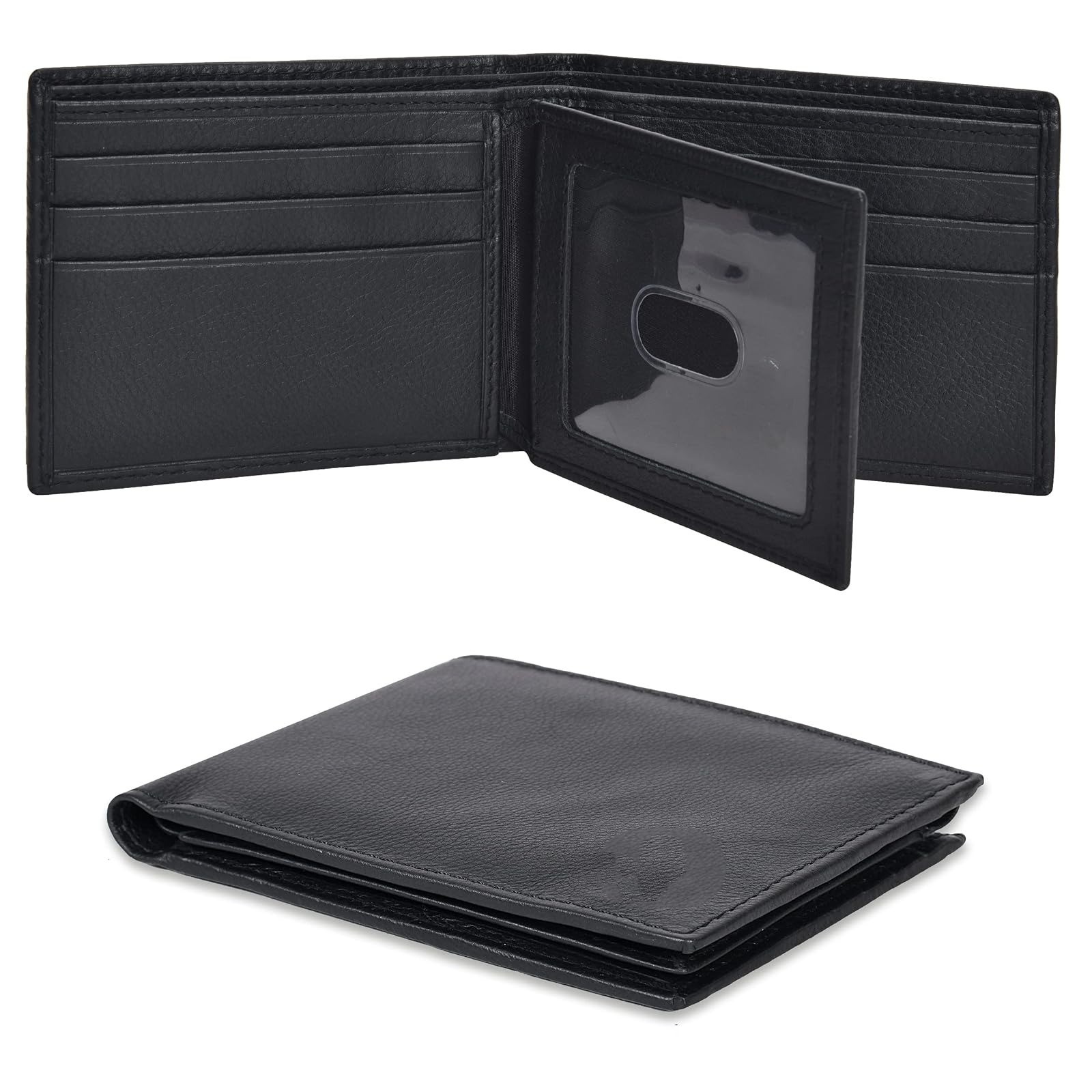 Leather RFID Bifold Wallet for Men – Minimalist Front Pocket Gift