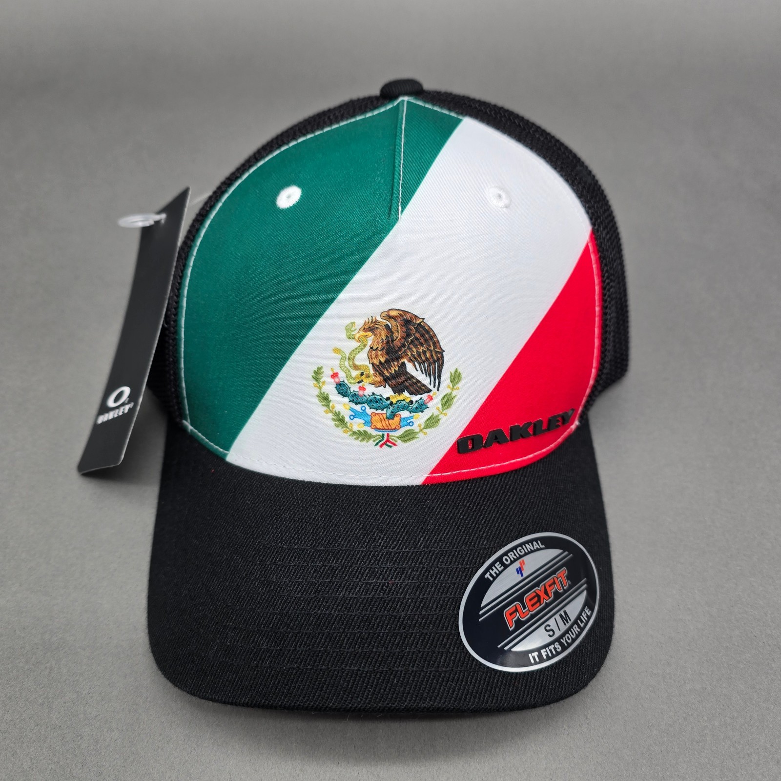 Oakley Hat Cap Fitted Small Medium Mexico Flag Flex Trucker Mesh Adult Mens New