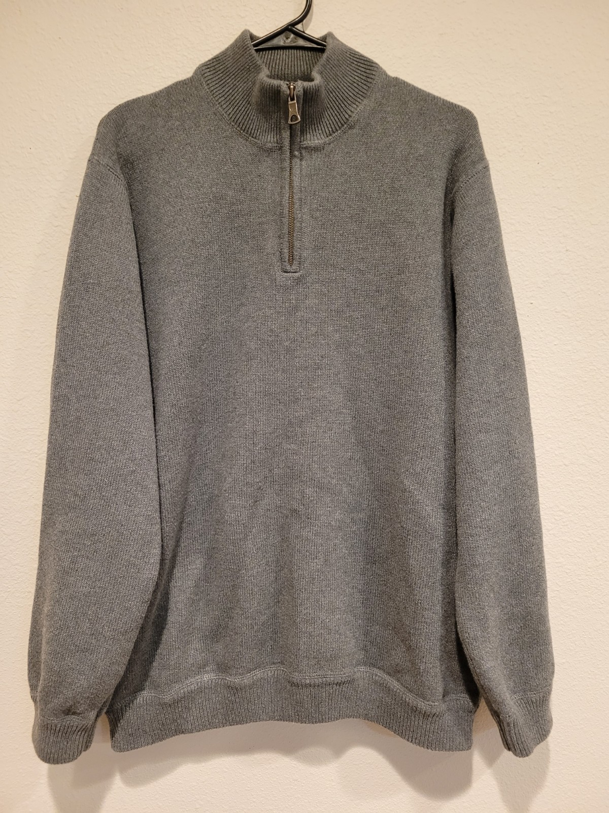 Eddie Bauer Men’s TL Tall Large Quarter Zip Sweater. 100% Baumwolle (Cotton)
