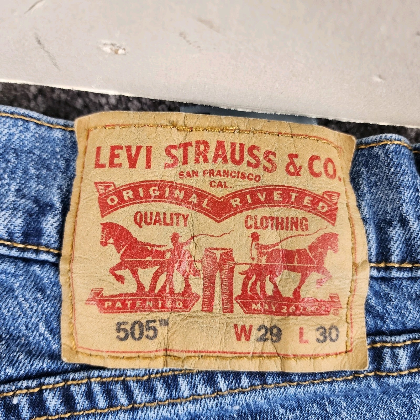 Levi’s 505 Jeans Mens 29×30 Blue Classic Straight Fit 100% Cotton Workwear Denim
