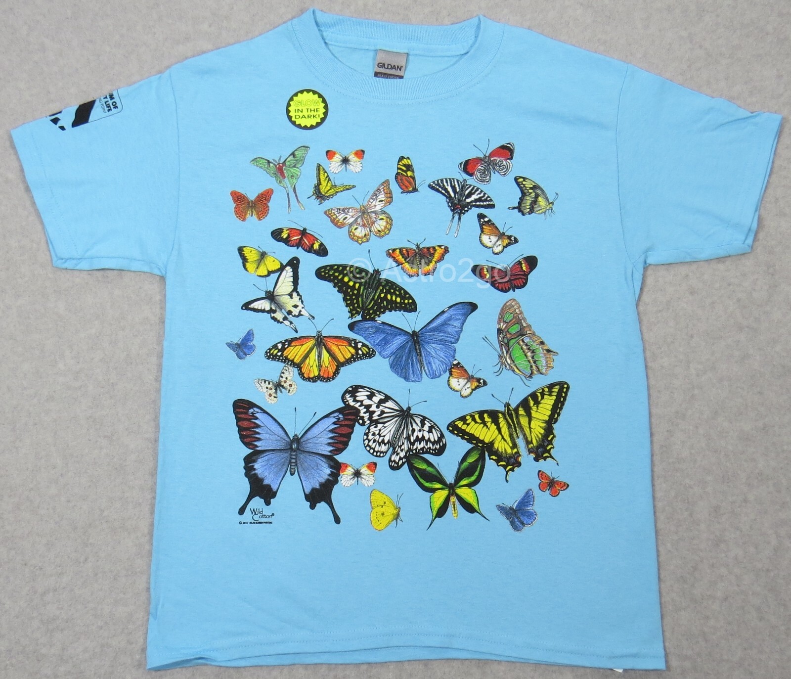 BUTTERFLY GLOW-Butterflies Moths Monarch Insects Bugs Nature Kid T Shirt sz XS-L