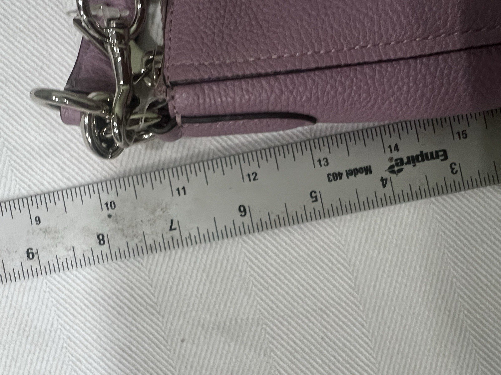 Coach Teri Shoulder Bag in Lilac Pebbled Leather Light purple 11.5 /8.5 Inches