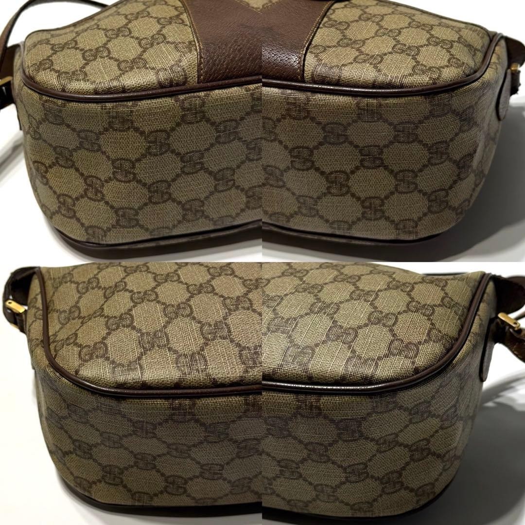 GUCCI Shoulder Bag GG Supreme Web Sherry Line Interlocking G W9.1xH7.7″