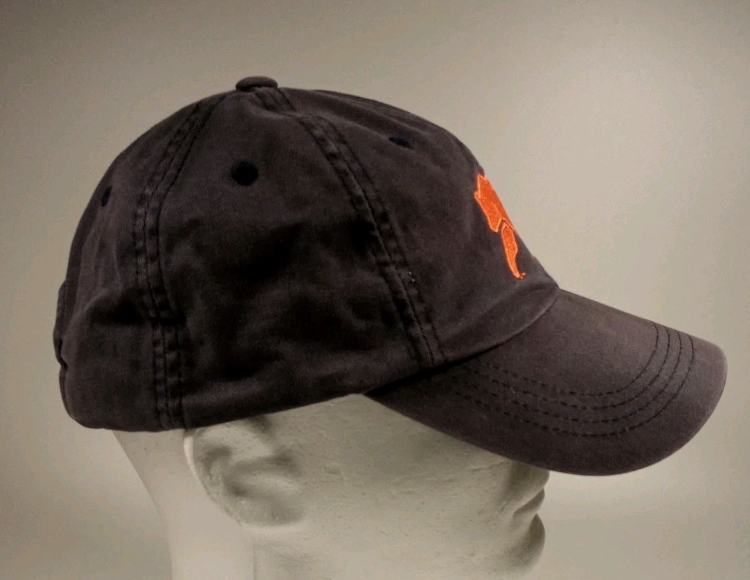 THE NORMAL BRAND Hat Gray Baseball Cap Bear Logo Adjustable Strap 100% Cotton