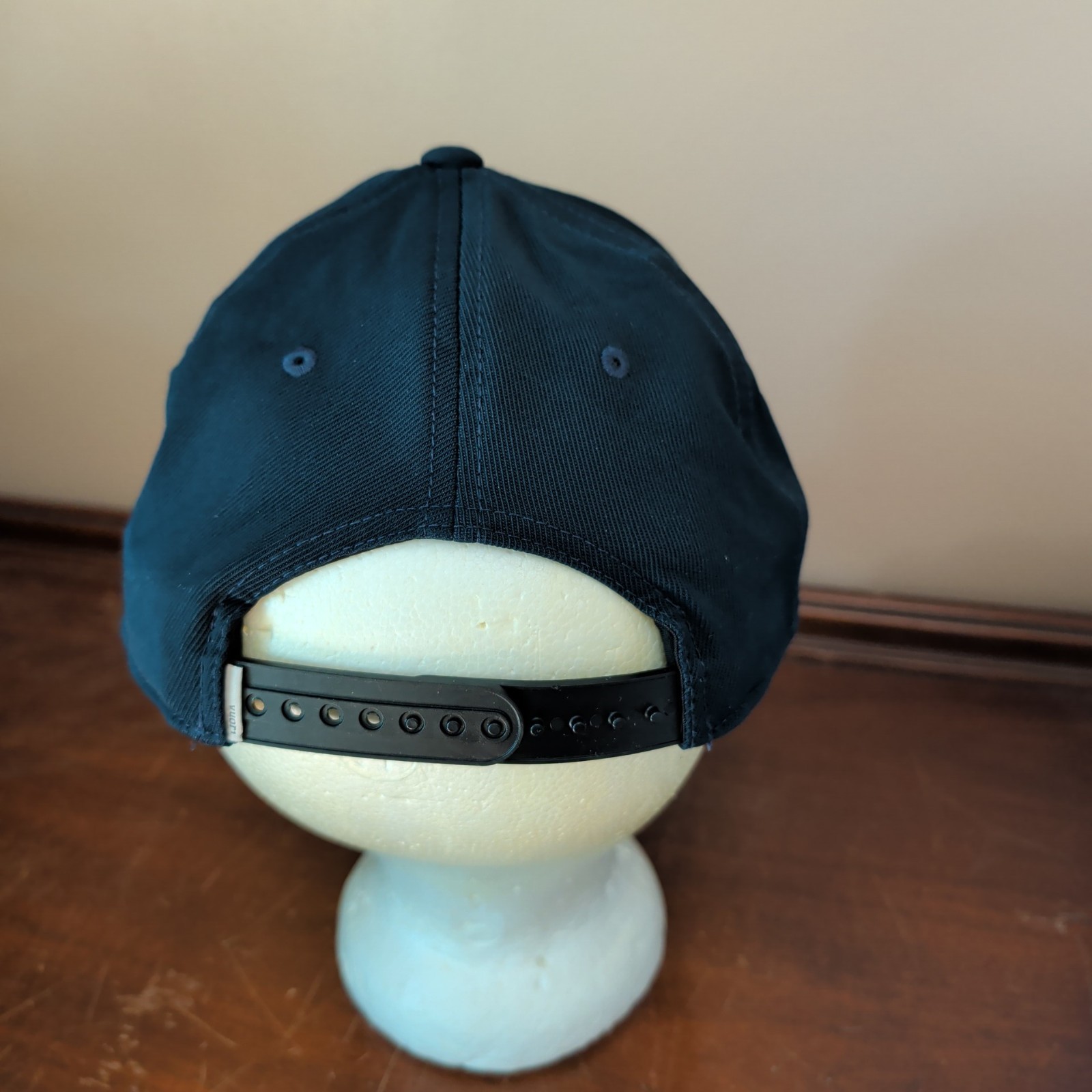 Vuori Performance Snapback Hat Navy Blue Flexfit Tech 110 Logo Cap