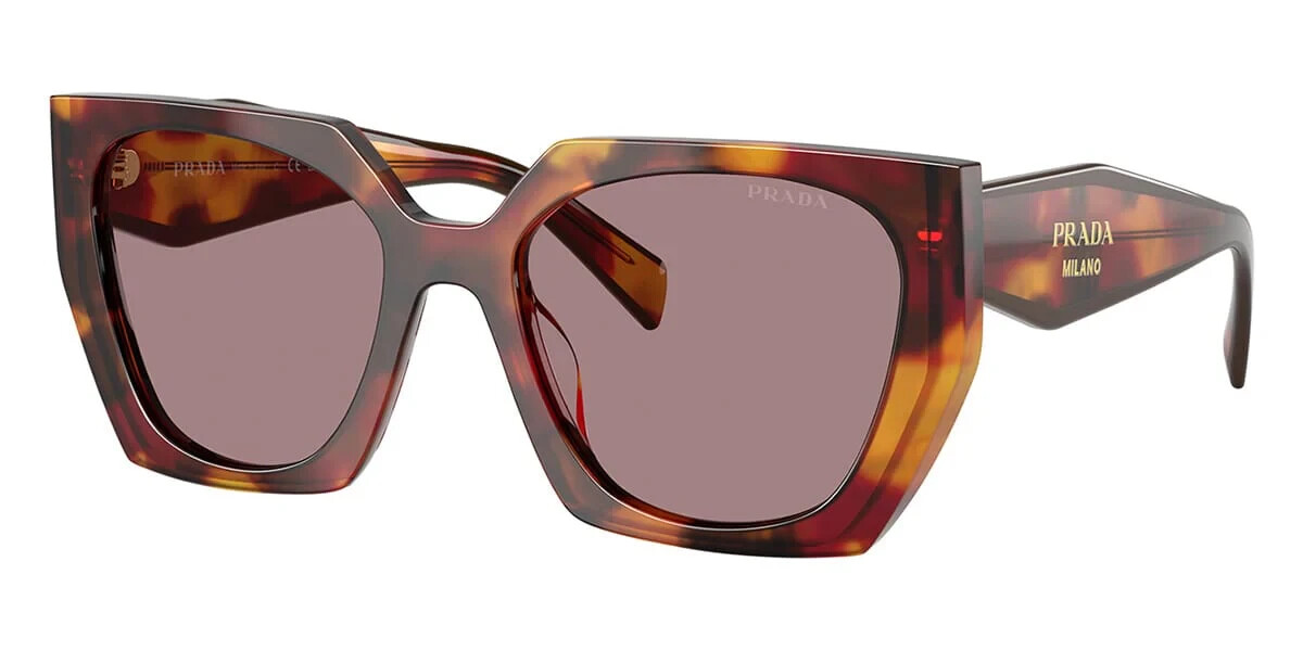 NWT Prada PR15WS Sunglasses 22A20I Authentic NEW 54MM Poppy Tortoise Purple Lens
