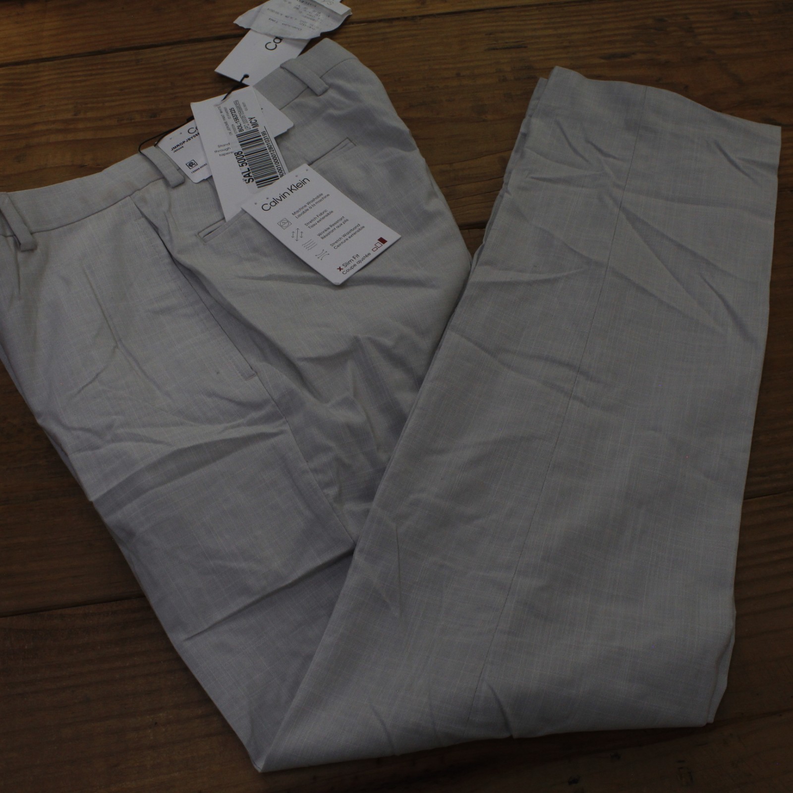 New Calvin Klein Men’s Slim-Fit Solid Dress Pants Off White 30W x 30L Jerome