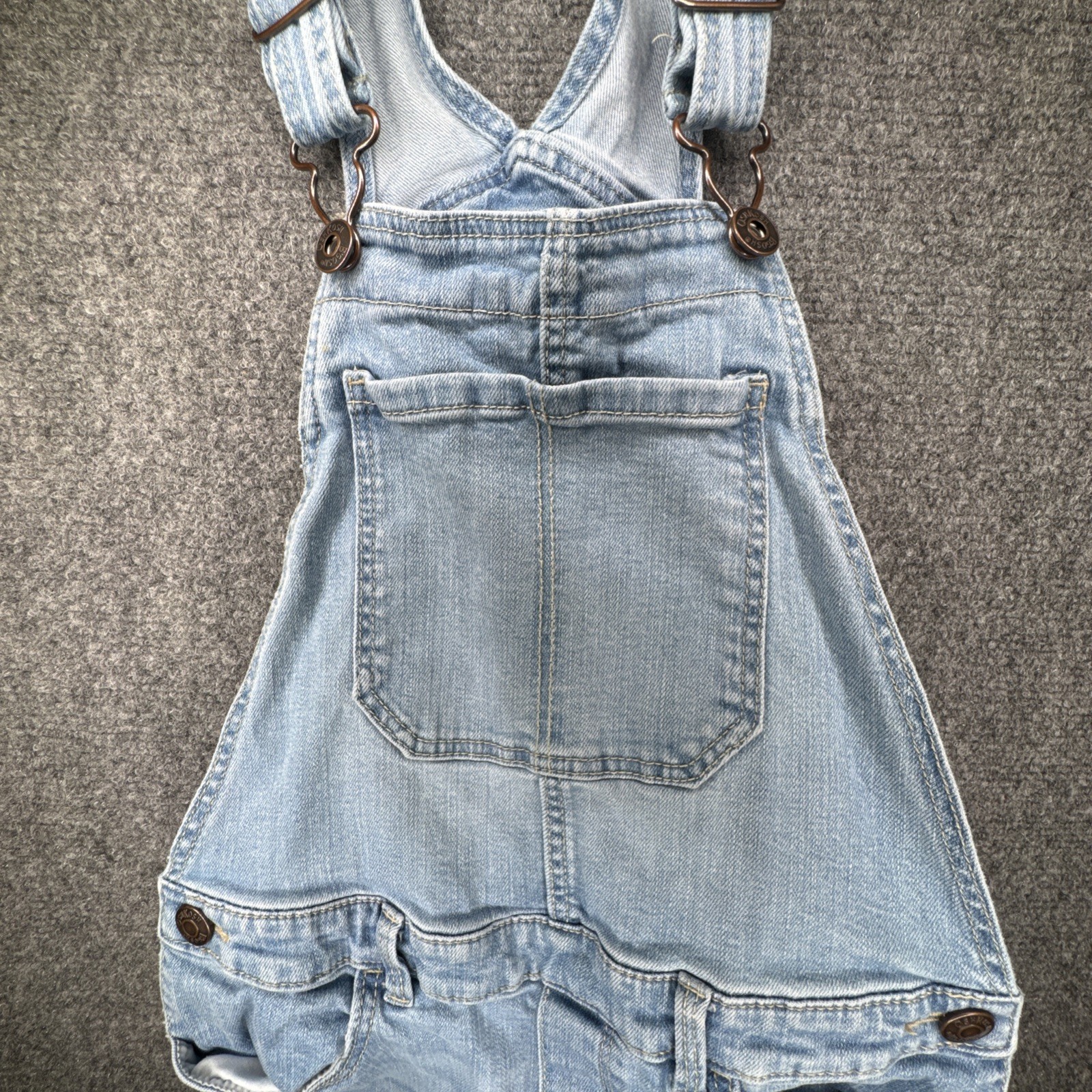 OshKosh B’gosh Kids Size 12 Denim Overalls Light Wash Youth Bib Dungarees