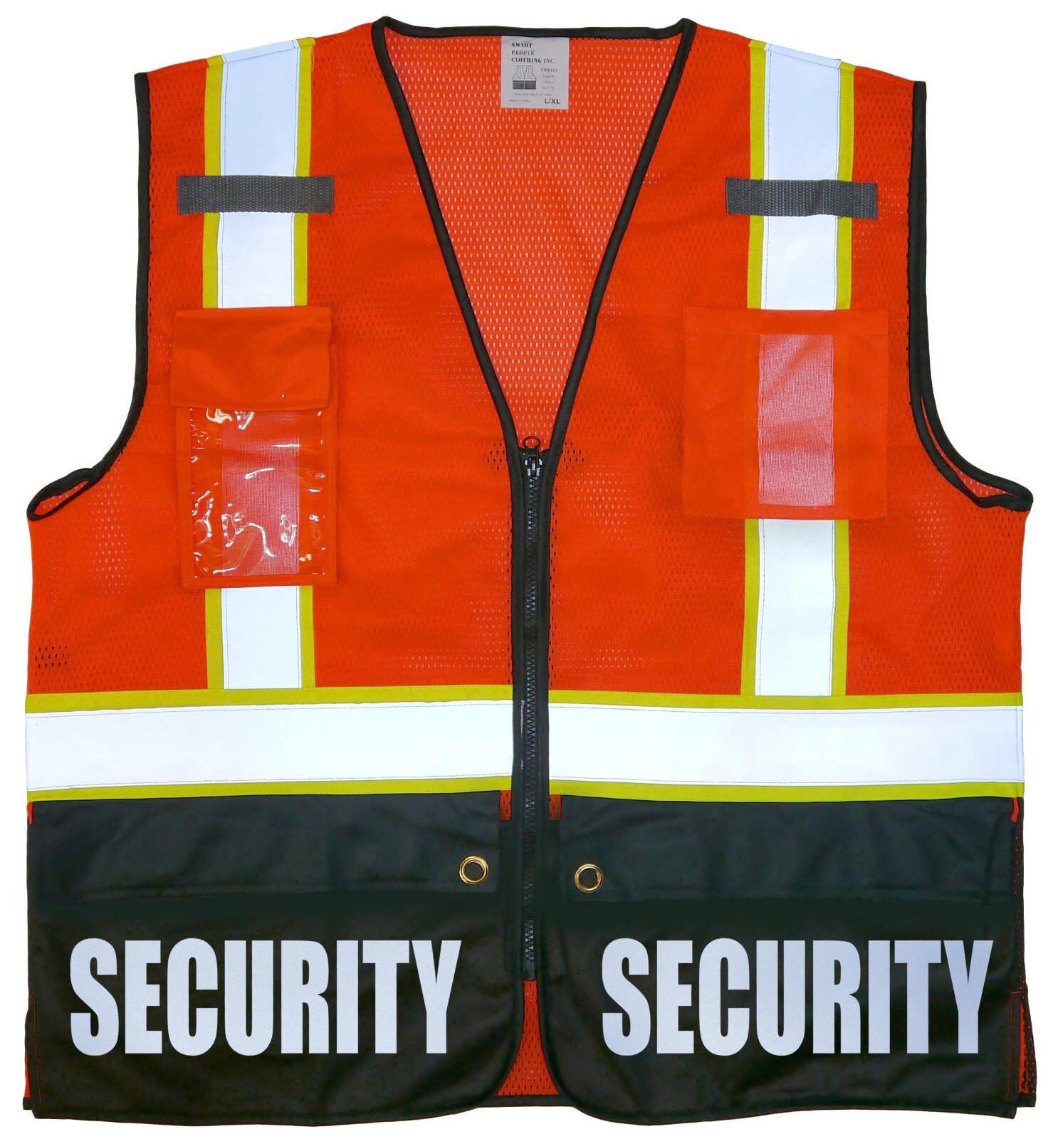 Security Survivor Safety Vest, Type R Class 2, Reflective logo Jumbo back pocket