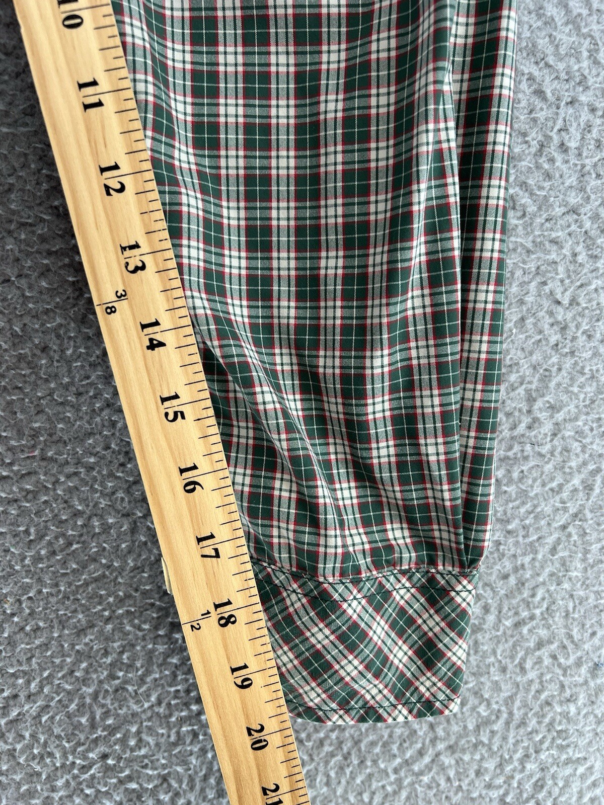 Rohan Wayfarer Mens Shirt Large Muticolor Plaid Button Up Long Sleeve Zip Pocket