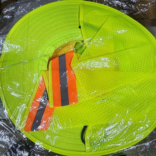 Work Safety Neck Hat / Sunshade Hat / Bucket Hat Bright Yellow