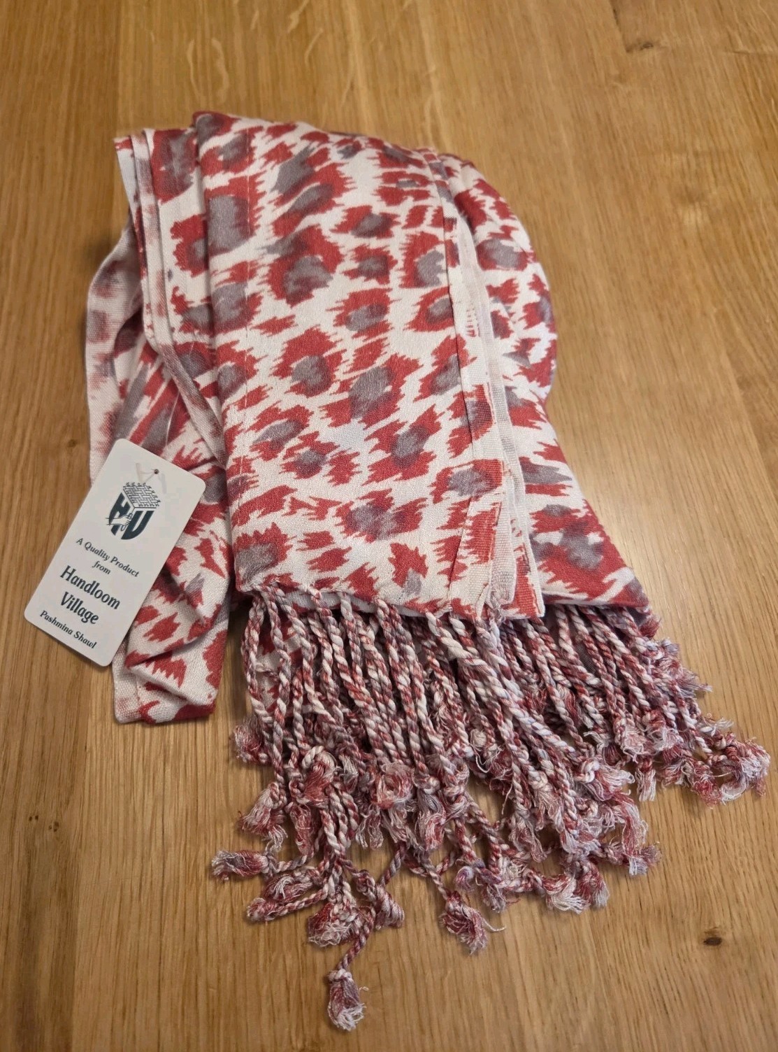 Sri Lanka Made Handloom Village Pashmina Shawl / Wrap 100% Hand Loomed Silk New!