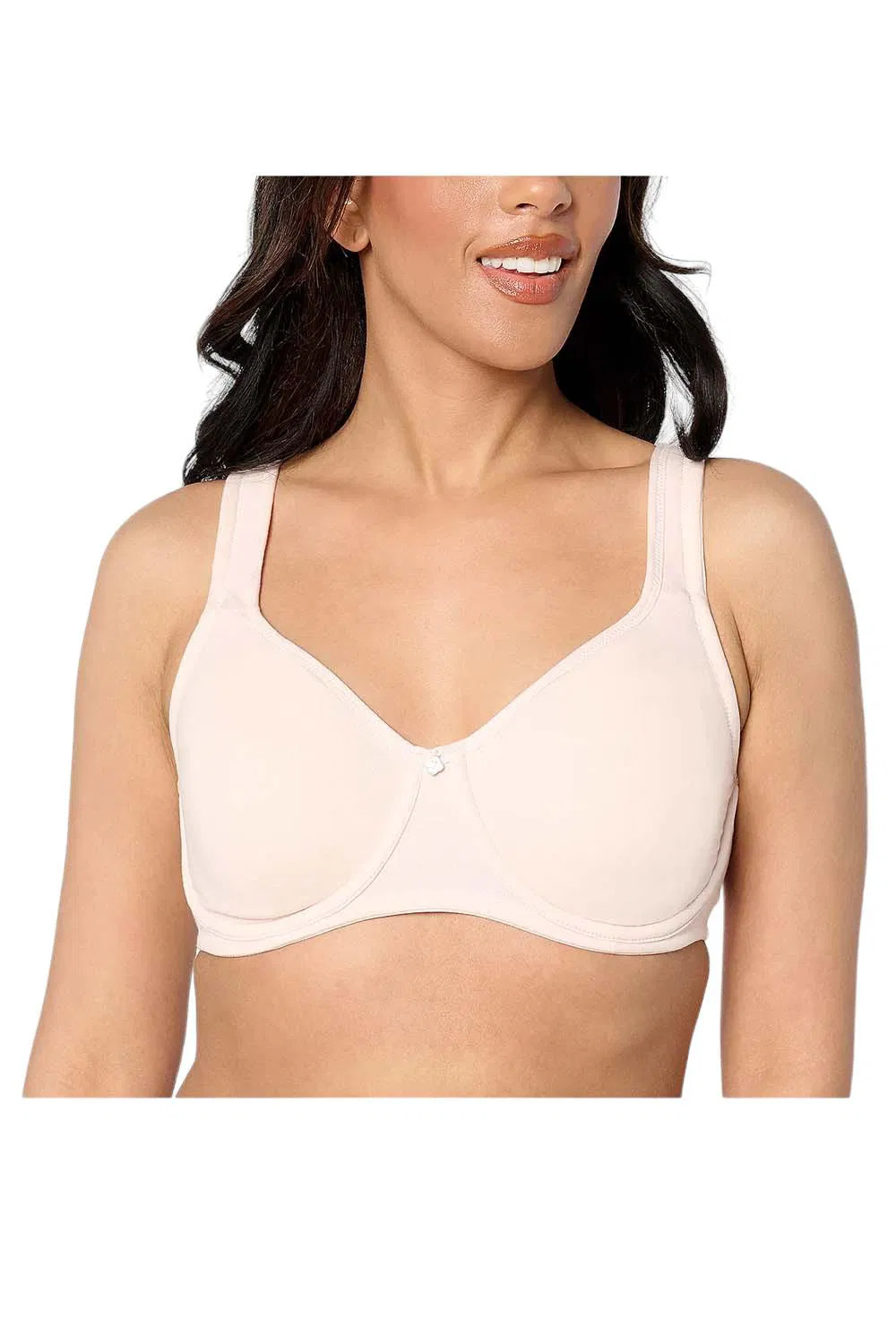 Breezies Cotton Stretch Full Support Unlined UW Bra Champagne