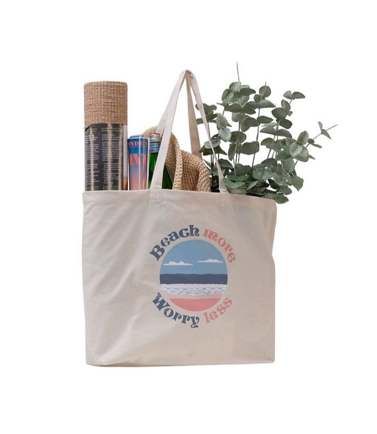 Beach More Worry Less Tote Bag – New Free ship 20x15x4.5 Inches