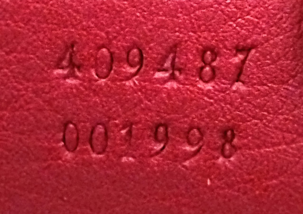 Gucci Padlock GG Supreme Small Shoulder Bag Canvas Red Leather Chain 409487 COA