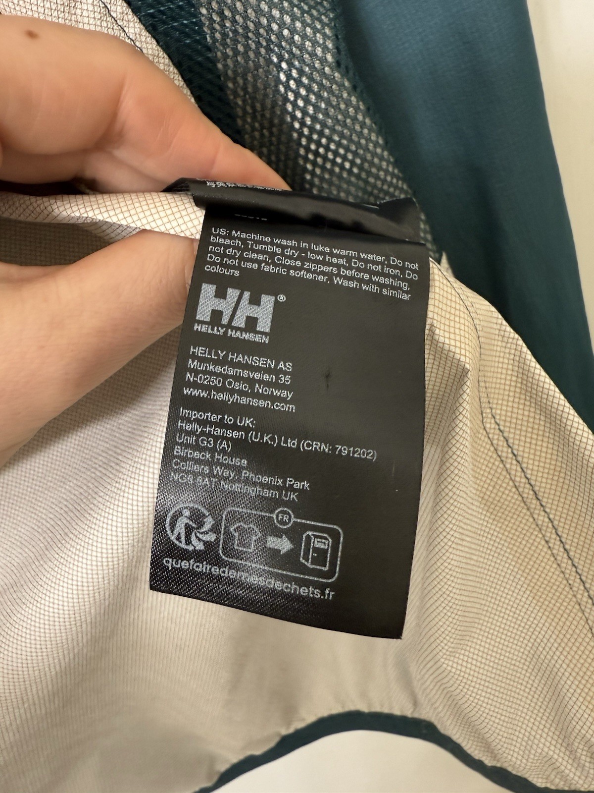 Helly Hansen Women’s Blue Hooded Full Zip Nylon Jacket XS/TP