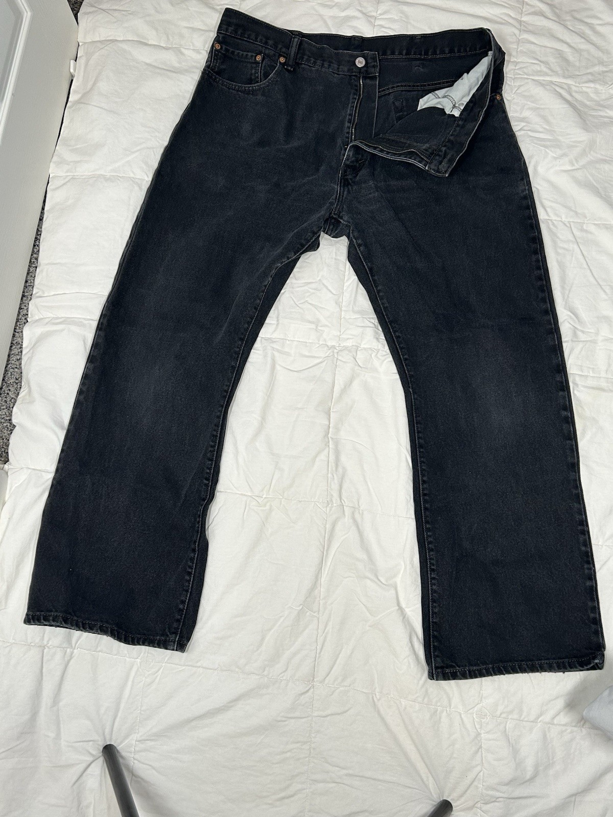 Levi’s 517 Mens Jeans W40 L32 Black Denim Bootcut Fit Pre-Owned