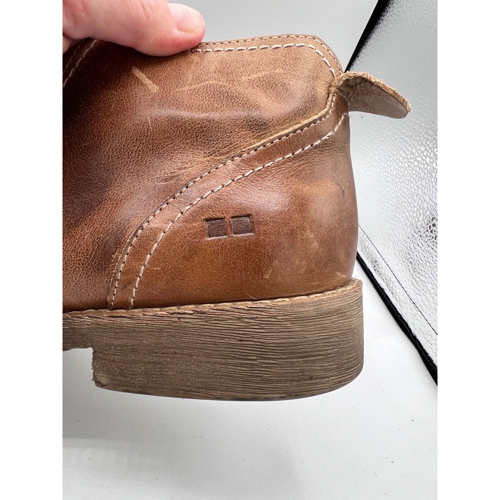 Bed Stu Mens Draco Chukka Boots Size 10.5 Brown Distressed Leather Lace Up