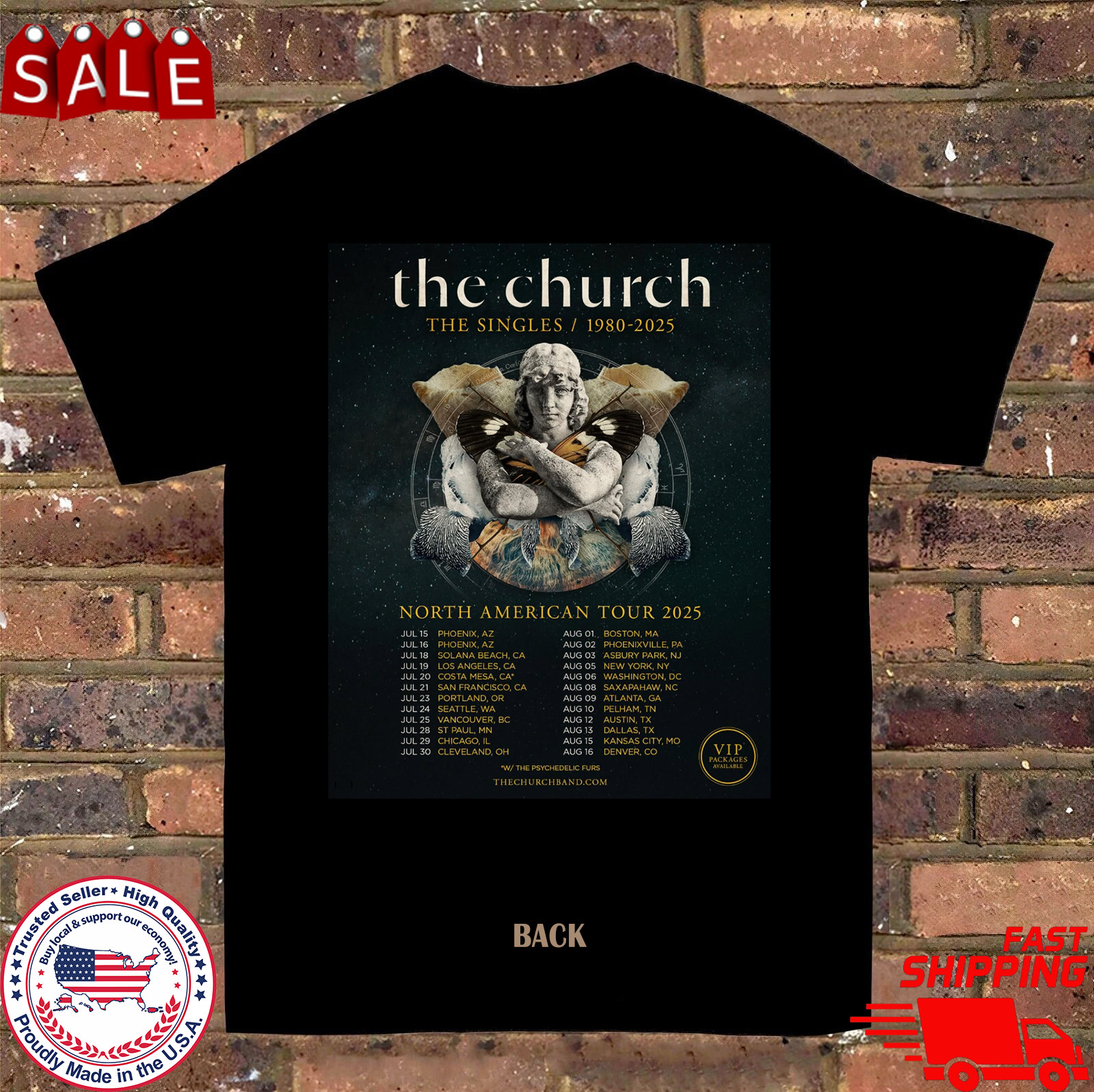 The Church Band The Singles North America Tour T Shirt Full Size S-5XL