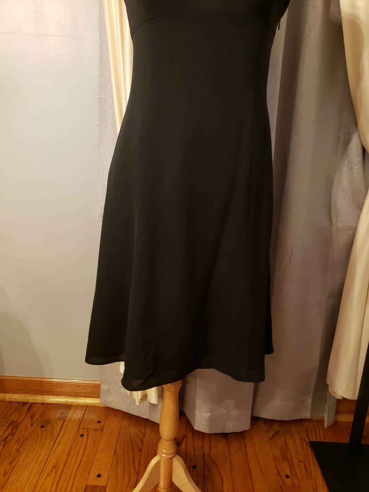 LOFT Size 2 Sleeveless Black A Line Dress Flare Side Zipper 100% Silk Lined NWT