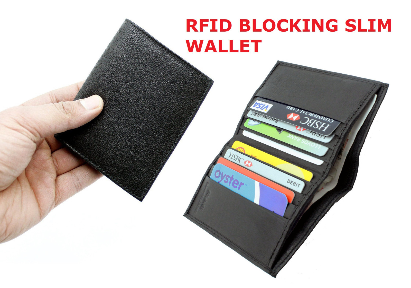 Genuine Leather Ultra Slim 8 Cards and Cash Holder Wallet Bifold Slim Design 122