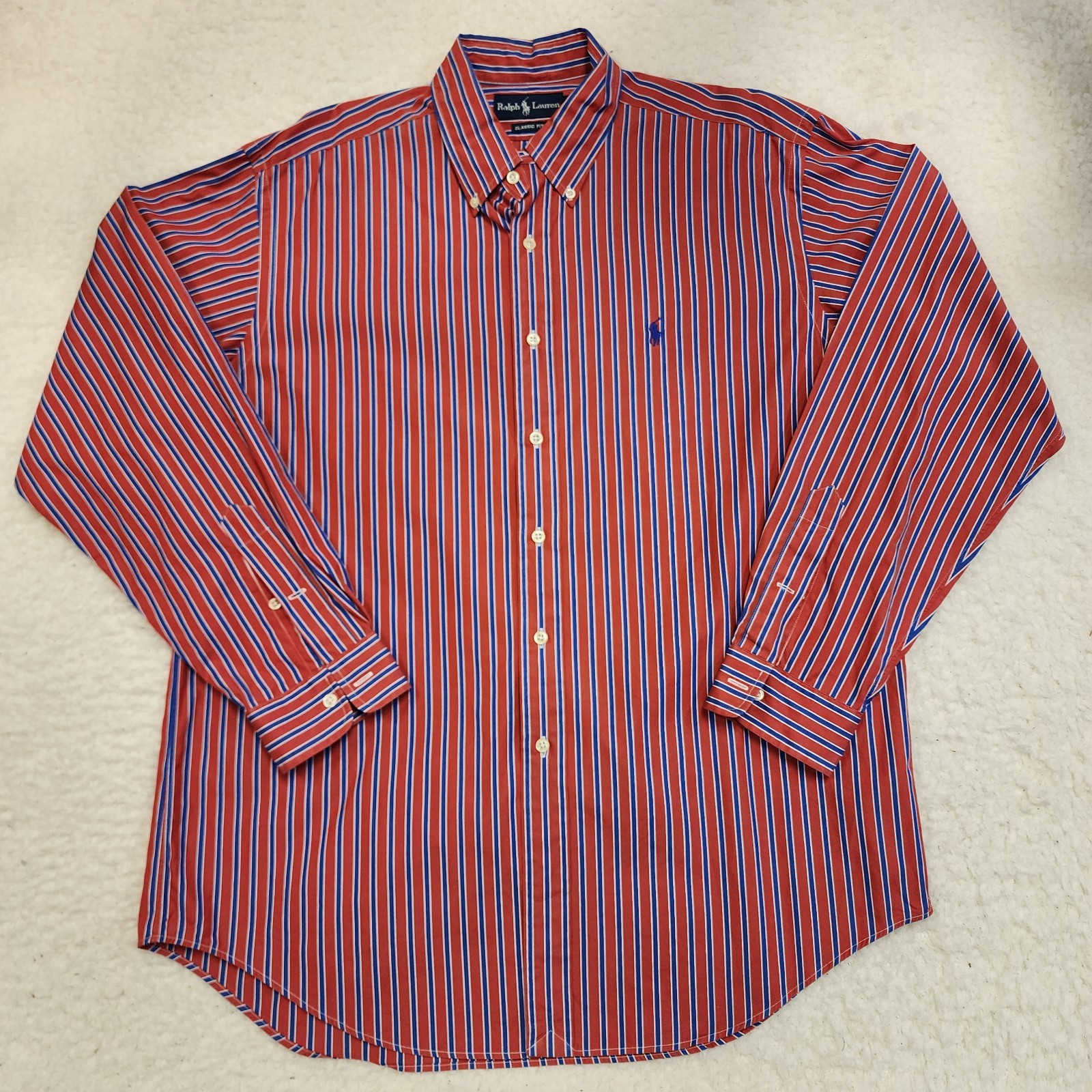VTG Ralph Lauren Classic Fit 100% Cotton L Preppy Retro Old Money Oxford
