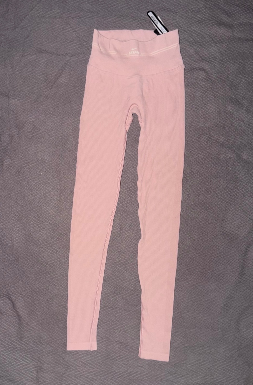 Skims Ribbed Seamless Dip Back Legging 26 Inch in Himalayan Pink, Size XS