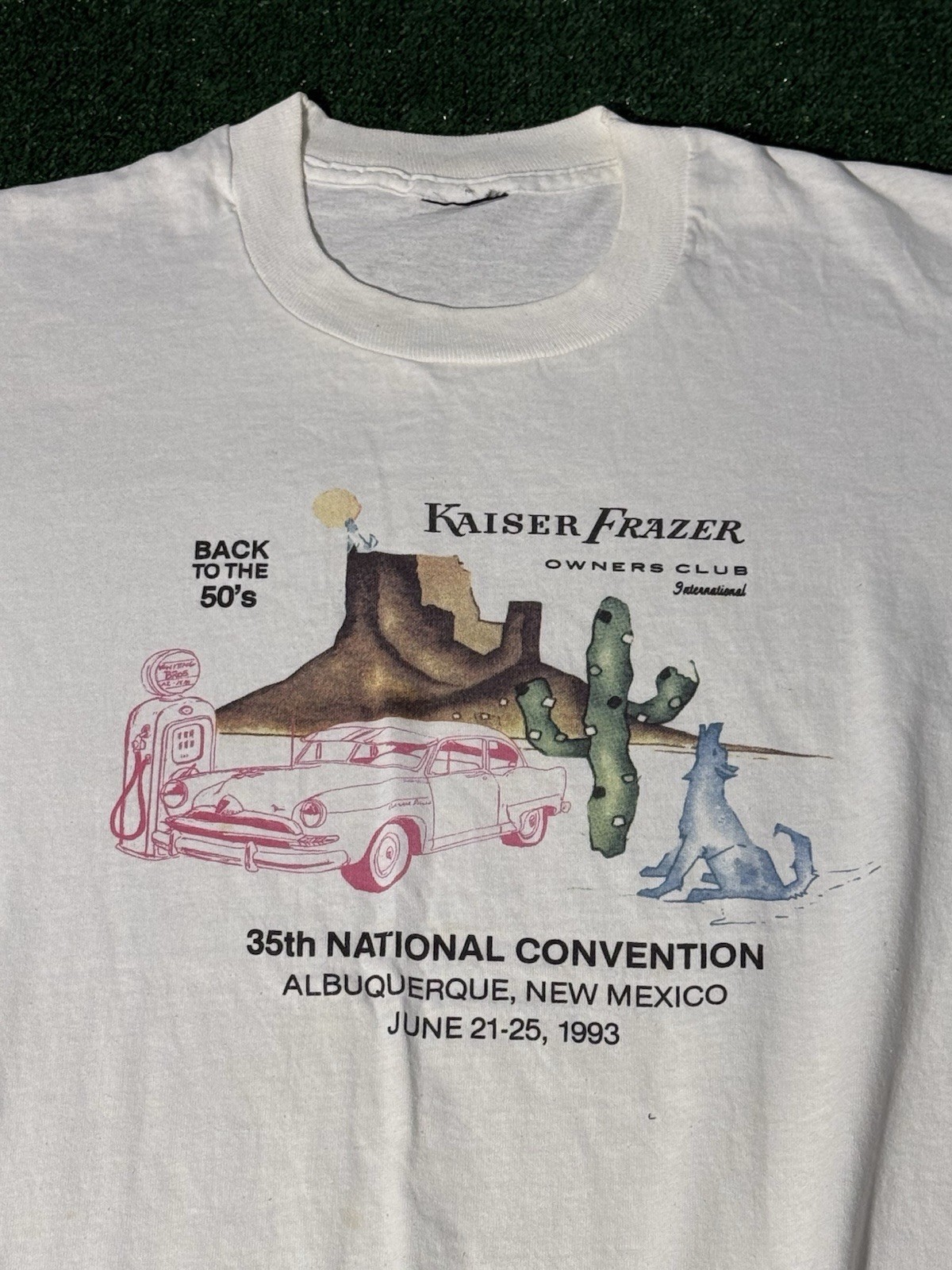 Vintage 1993 Kaiser Frazer 35th National Convention T-Shirt Large Single Stitch