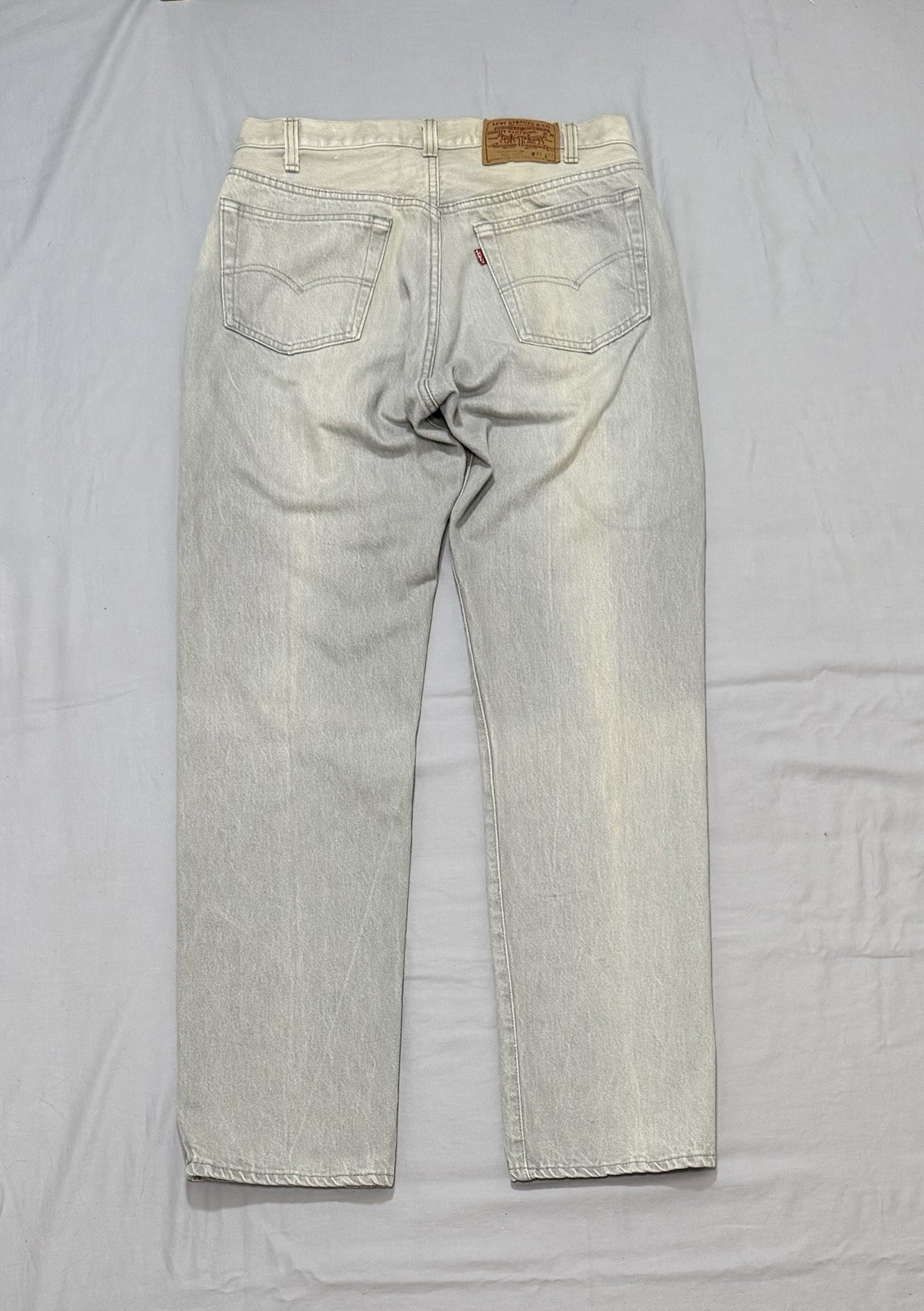 Levi’s 501 XX Mens Gray Light Wash Denim Straight Fit 32×30 Made in USA