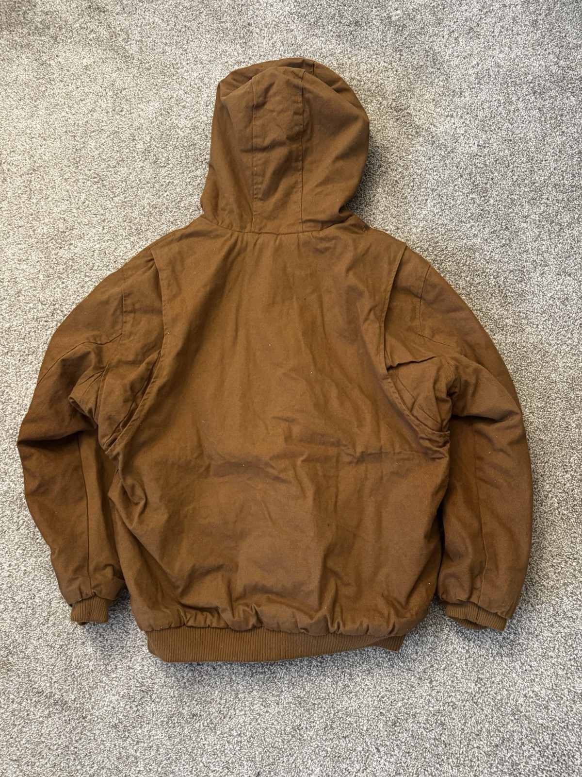 Lee Sherpa-Lined Duck Canvas Hooded Work Jacket Brown