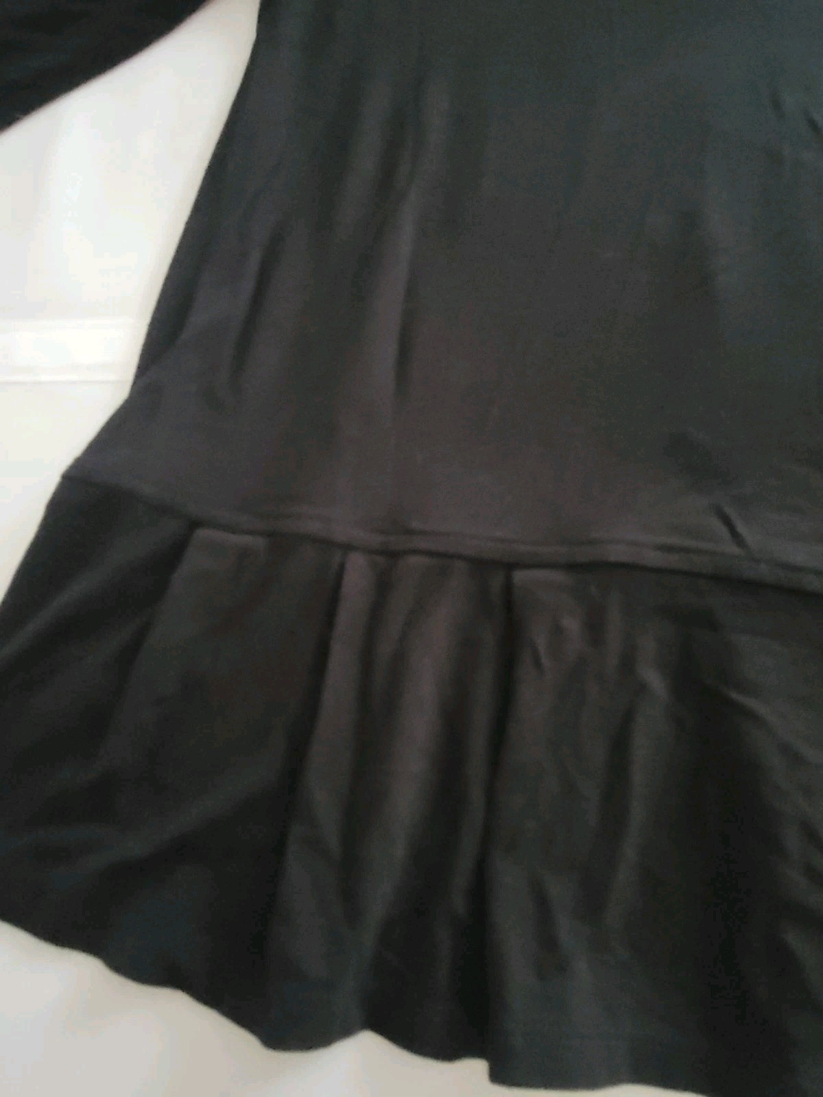 J.Jill Wearever Collection Medium Black Knit Peplum Top Long Sleeve Stretch Tee
