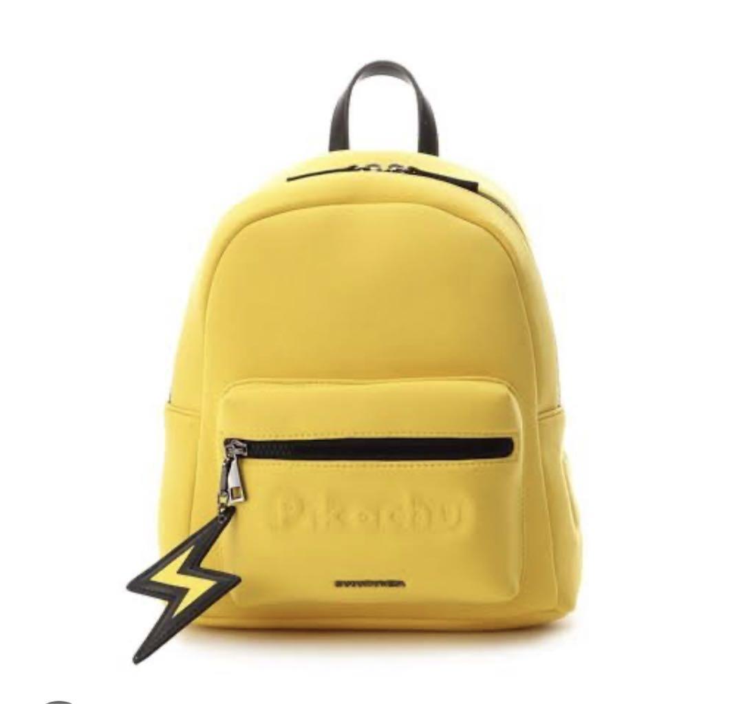 Samantha Thavasa x Pokemon Backpack Yellow W10.2xH11.4 in. Strap: 27~33.3″