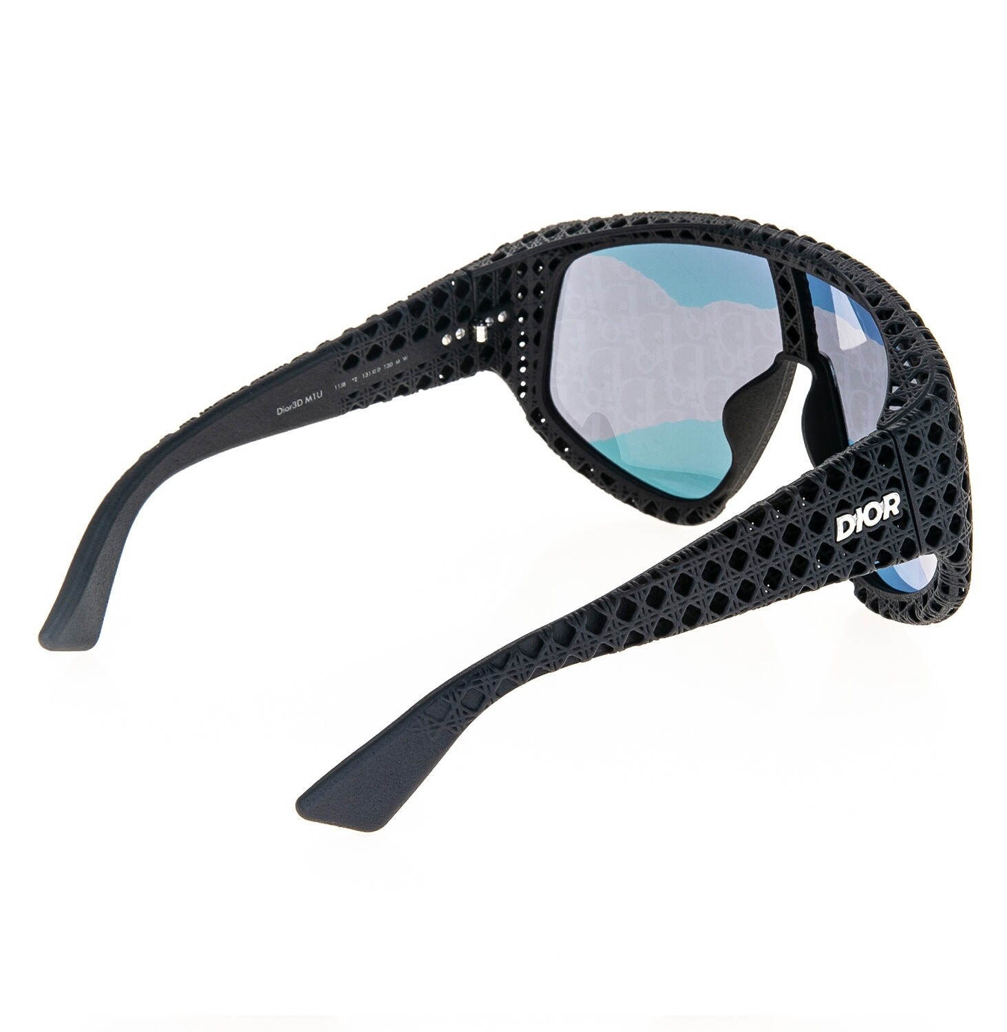 CHRISTIAN DIOR 3D Cannage Black Mirror Print Oblique Mask DIOR3D M1U DM40126U