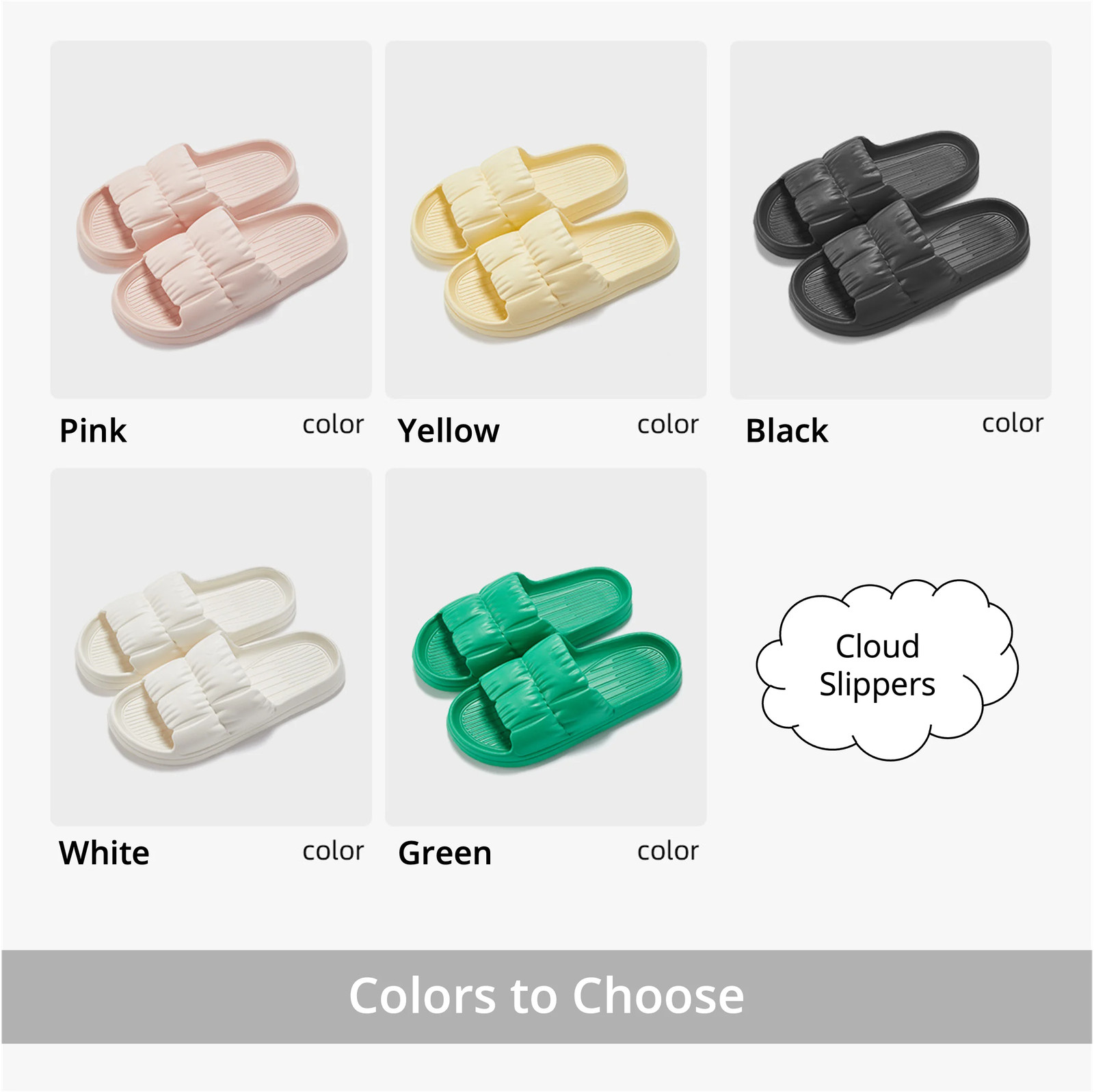 2023 Women Soft Sole Cloud Slippers Thick Platform Indoor Outdoor Beach Sandals